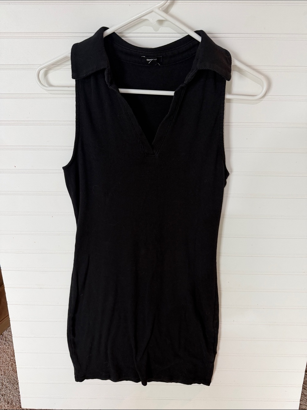 Express Black Sleeveless Polo Dress